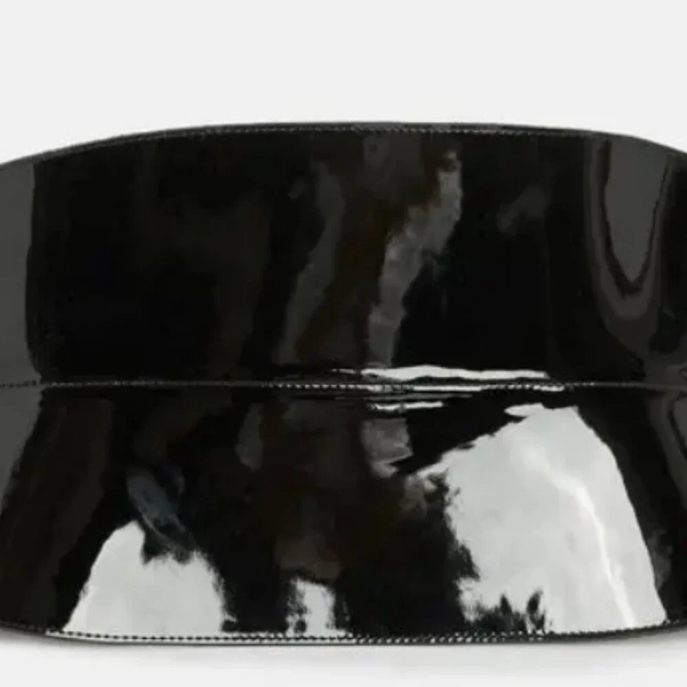 All Saints Oakley Patent Leather Corset Belt, L, NWT's - Picture 4 of 6